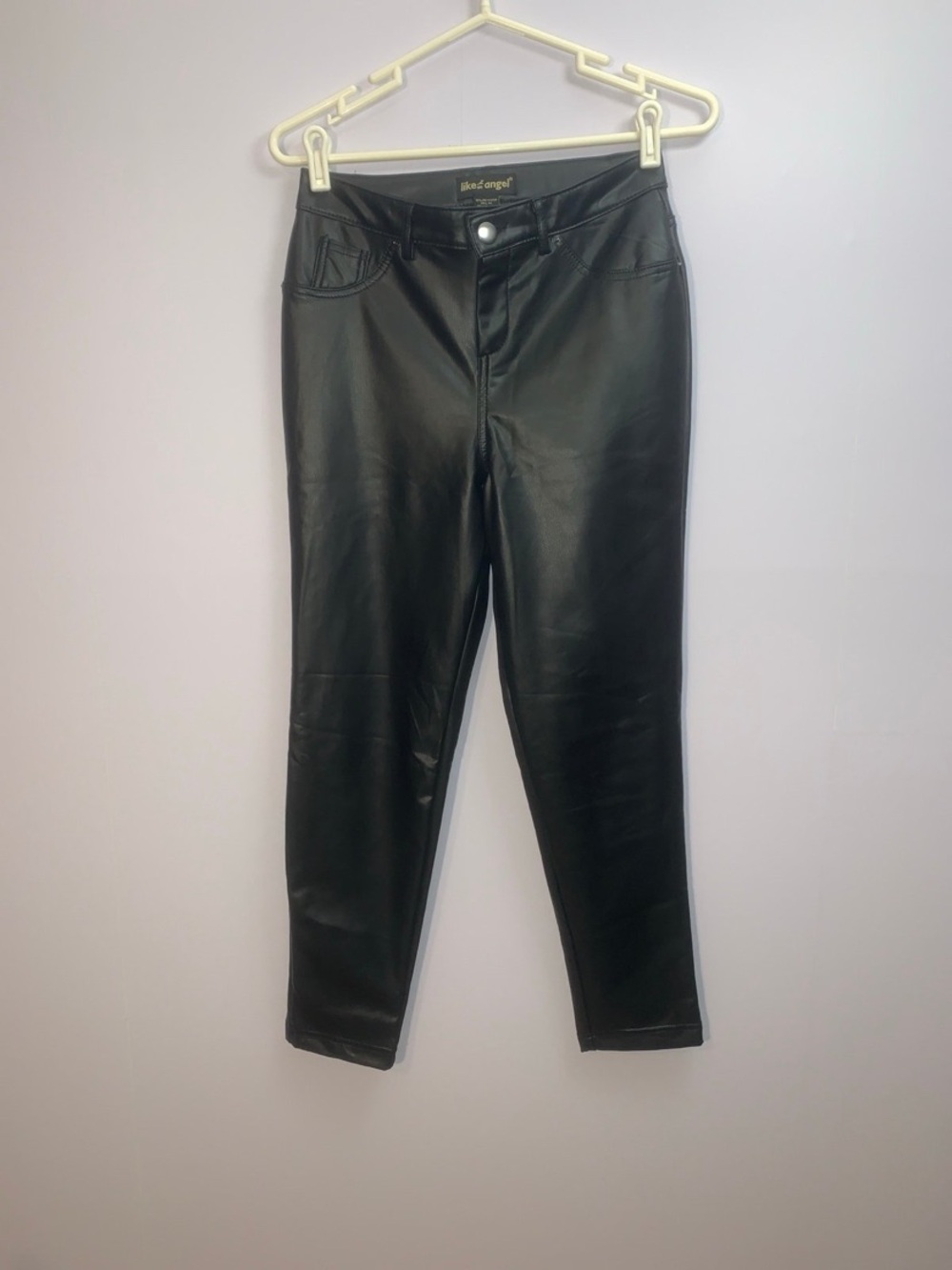 Like An Angel Black Faux Leather Skinny Pants Size Small